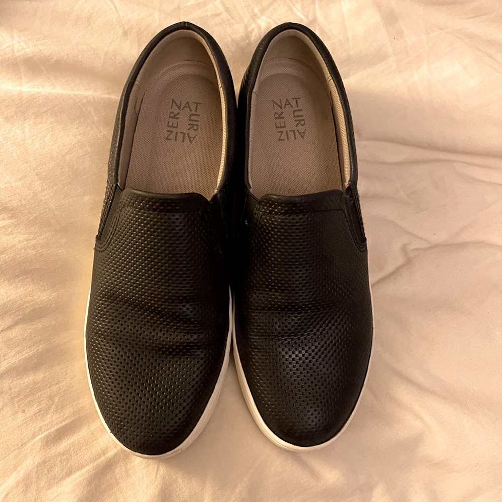 Naturalizer black slip on sneaker